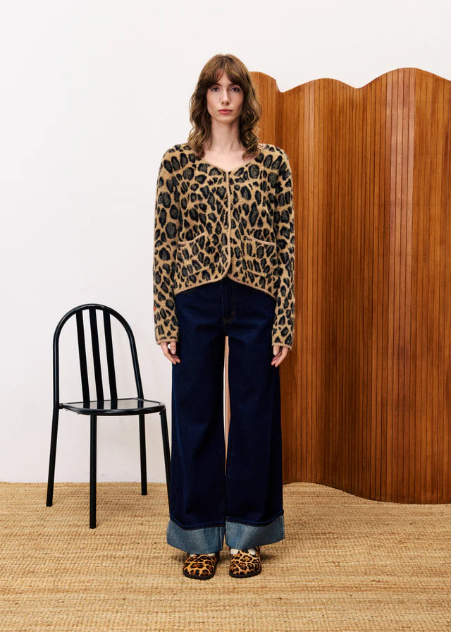 Begonia Leopard Cardigan