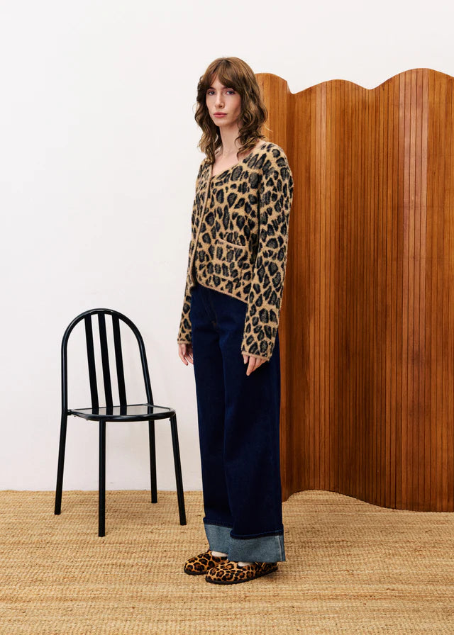 Begonia Leopard Cardigan