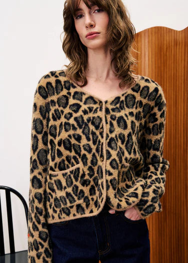 Begonia Leopard Cardigan