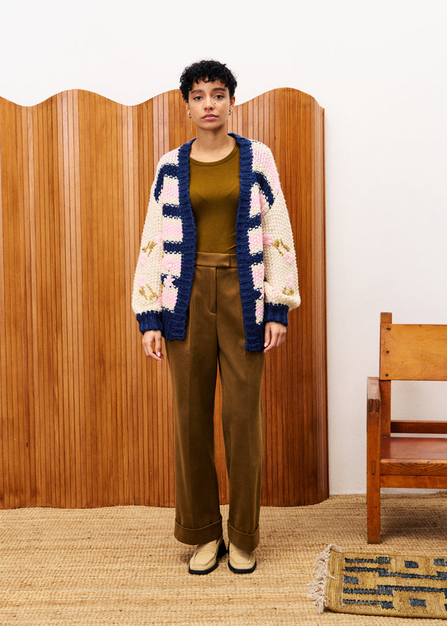 PINK DAHLIA CARDIGAN