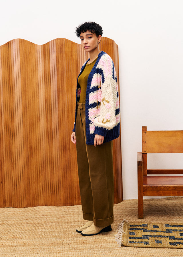 PINK DAHLIA CARDIGAN