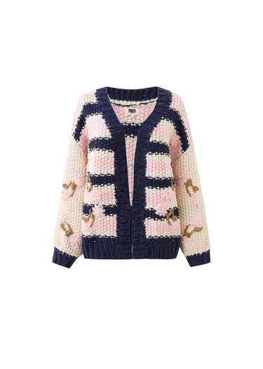 PINK DAHLIA CARDIGAN