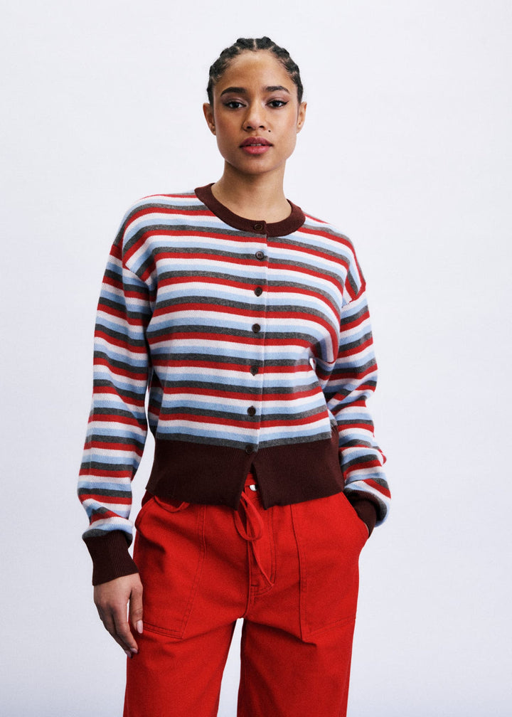 Shibuya Red Scarf Cardigan