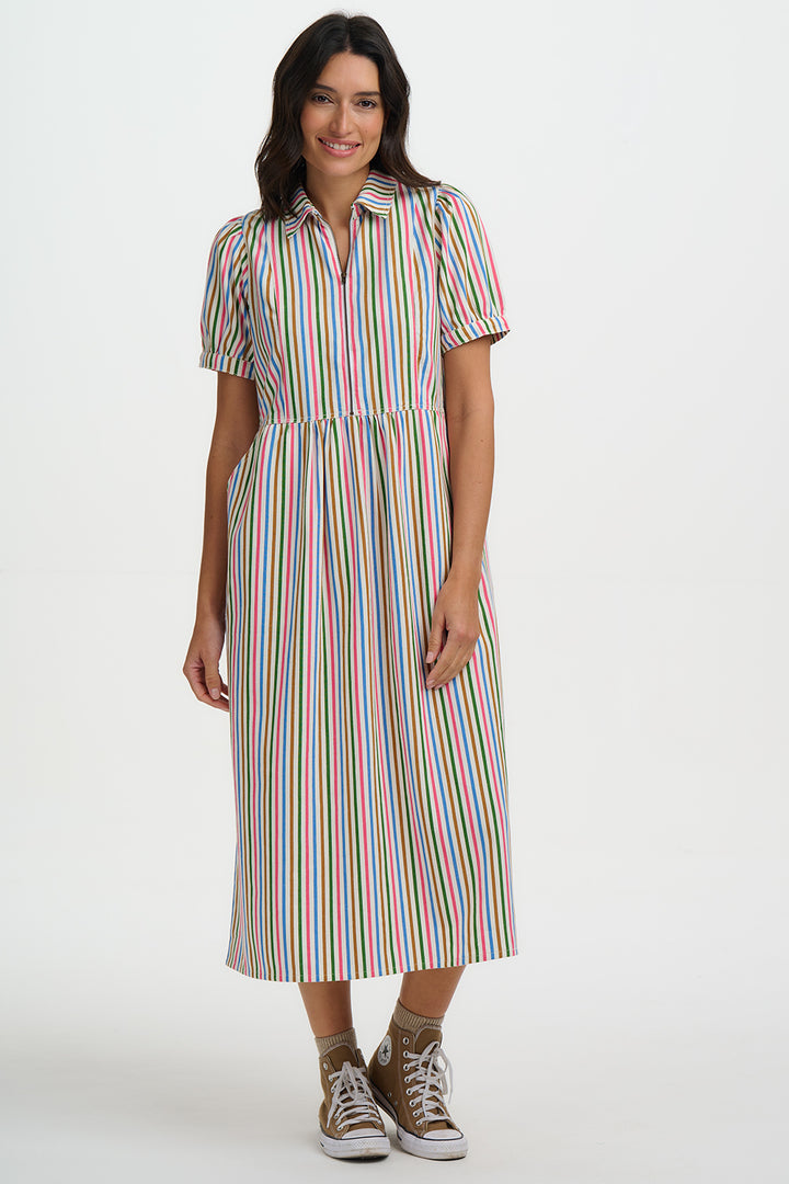 Gillian Colourful Smock Dress