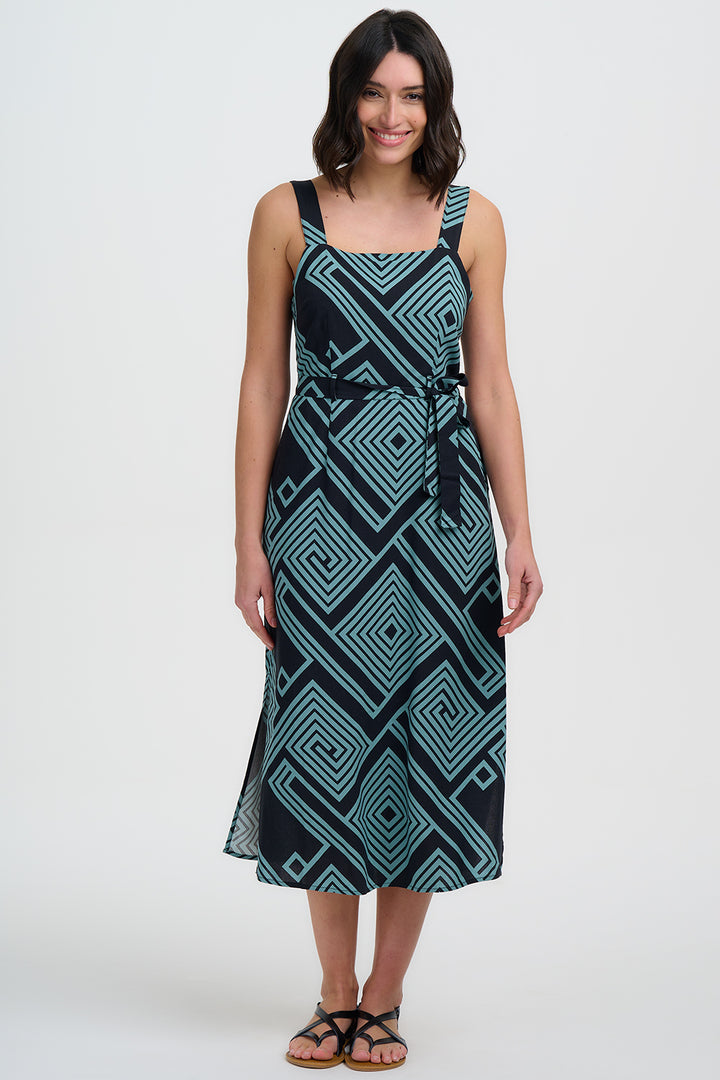 Elva Midi Geometric Sundress