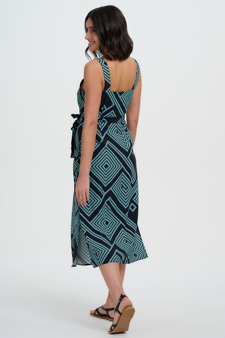 Elva Midi Geometric Sundress
