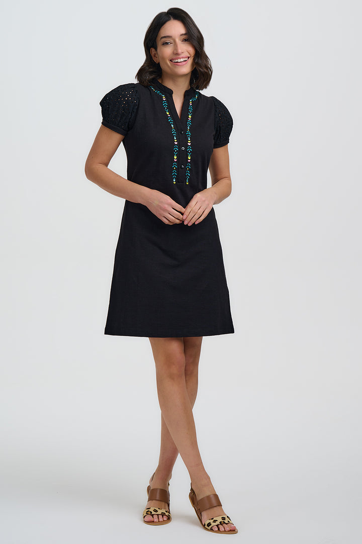 Kiera Jersey Embroidery Dress