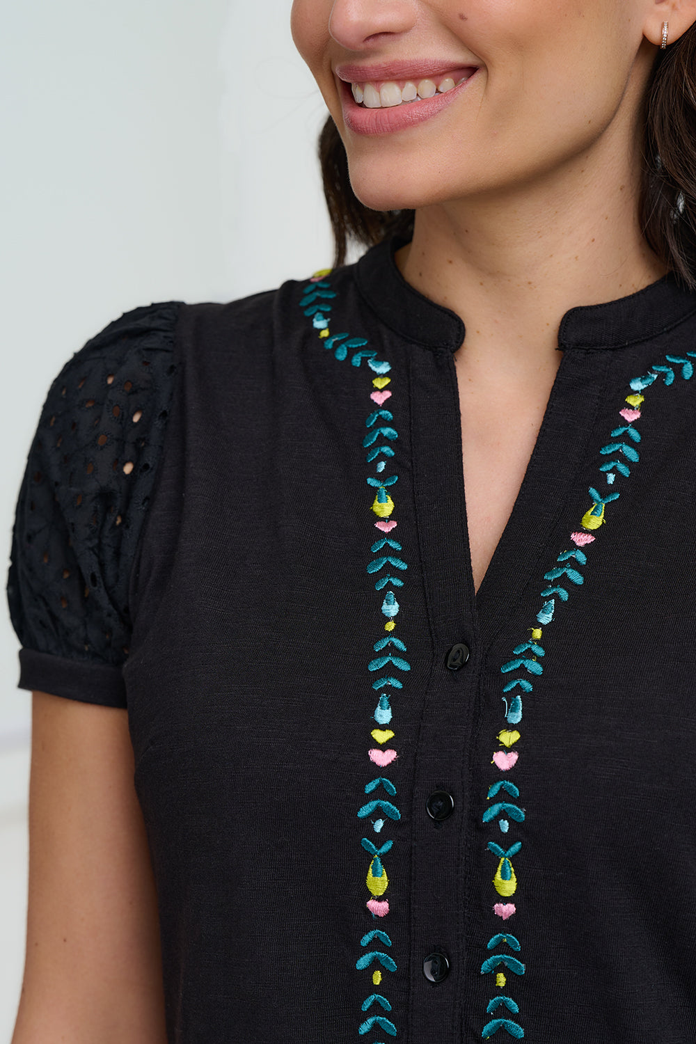 Kiera Jersey Embroidery Dress