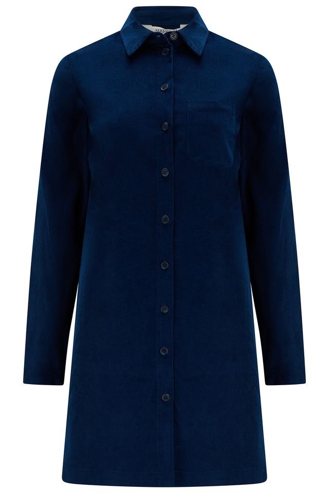 Ethel Navy Cord Mini Dress