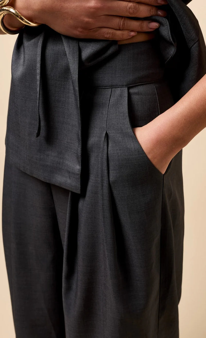 Aurelia Grey Wide Leg Trousers