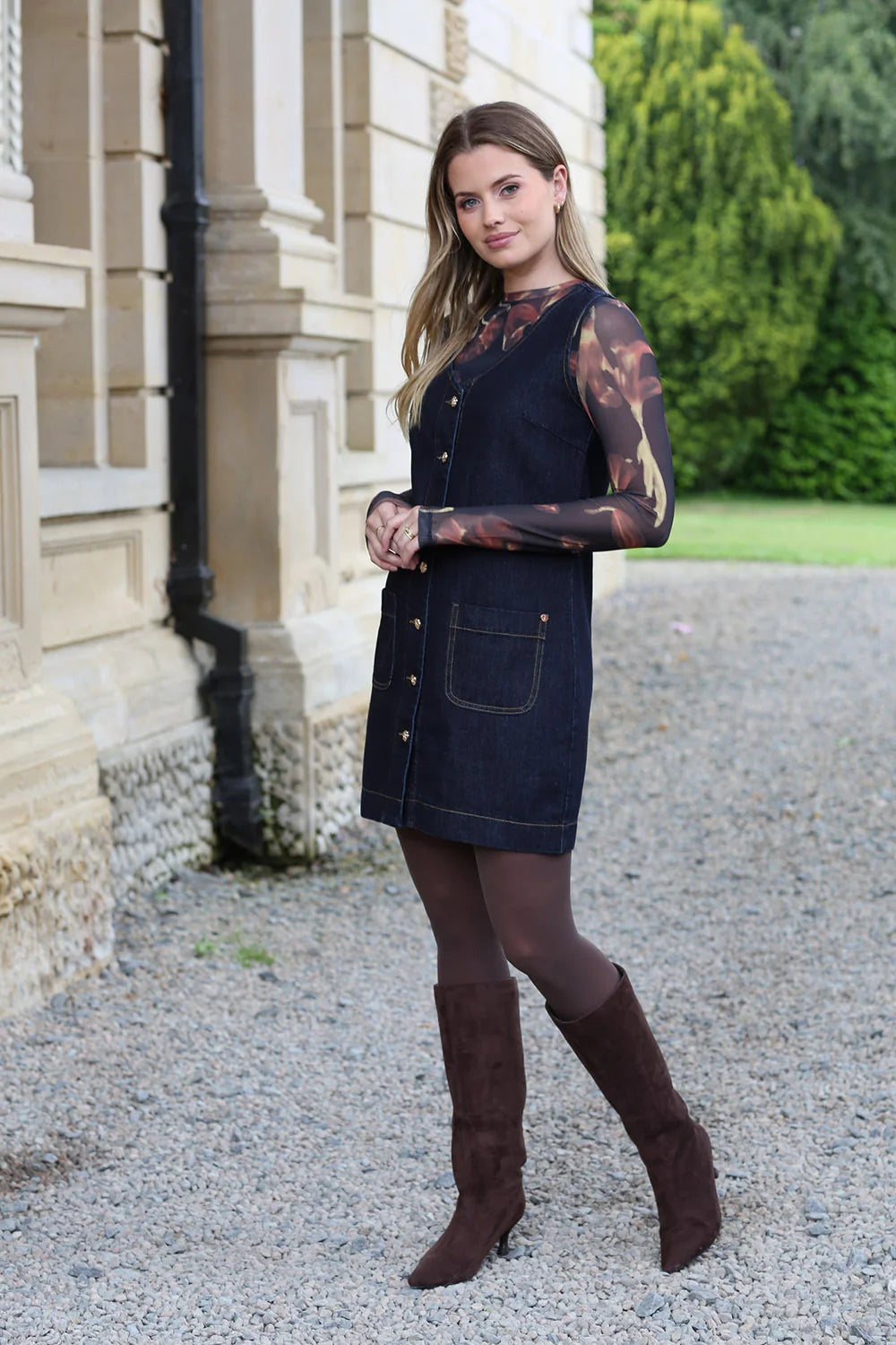 Daisy Long Boot Brown