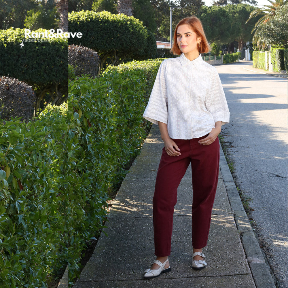 Diana Burgundy Jean