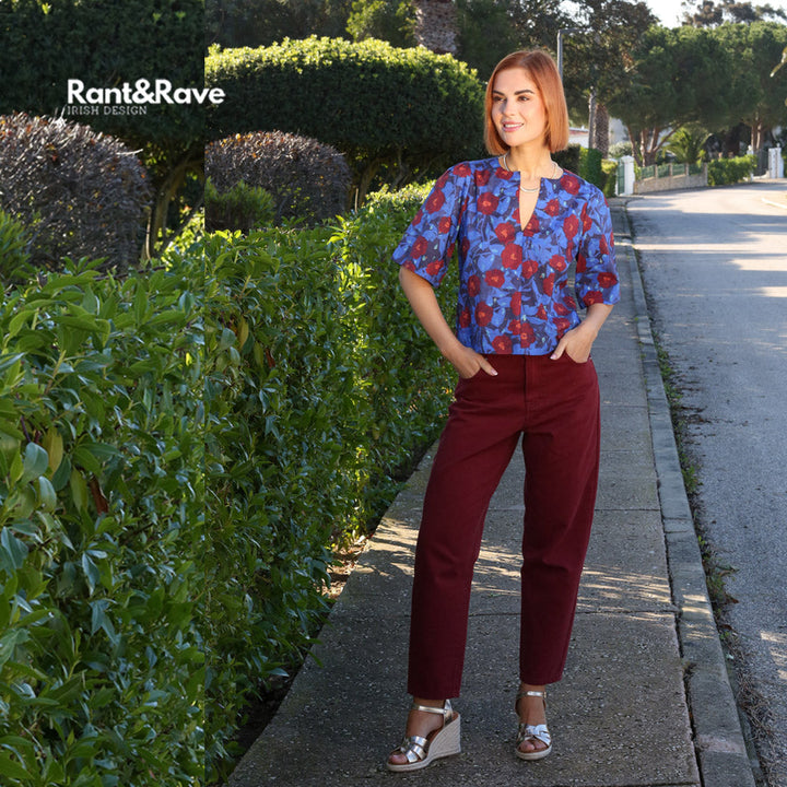 Diana Burgundy Jean
