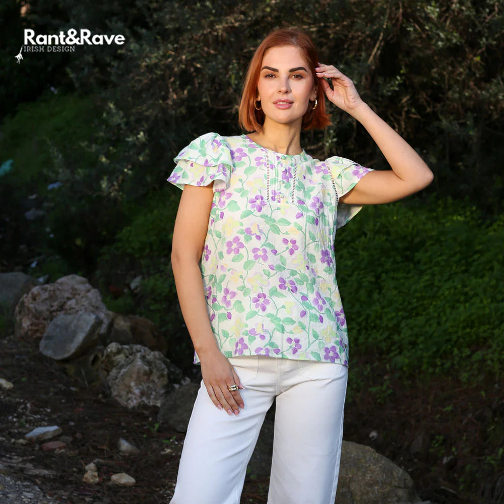 Elna Top Cream Floral