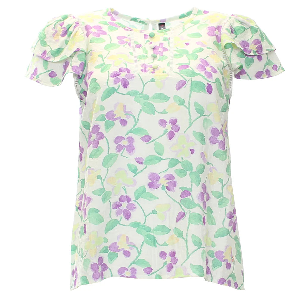 Elna Top Cream Floral