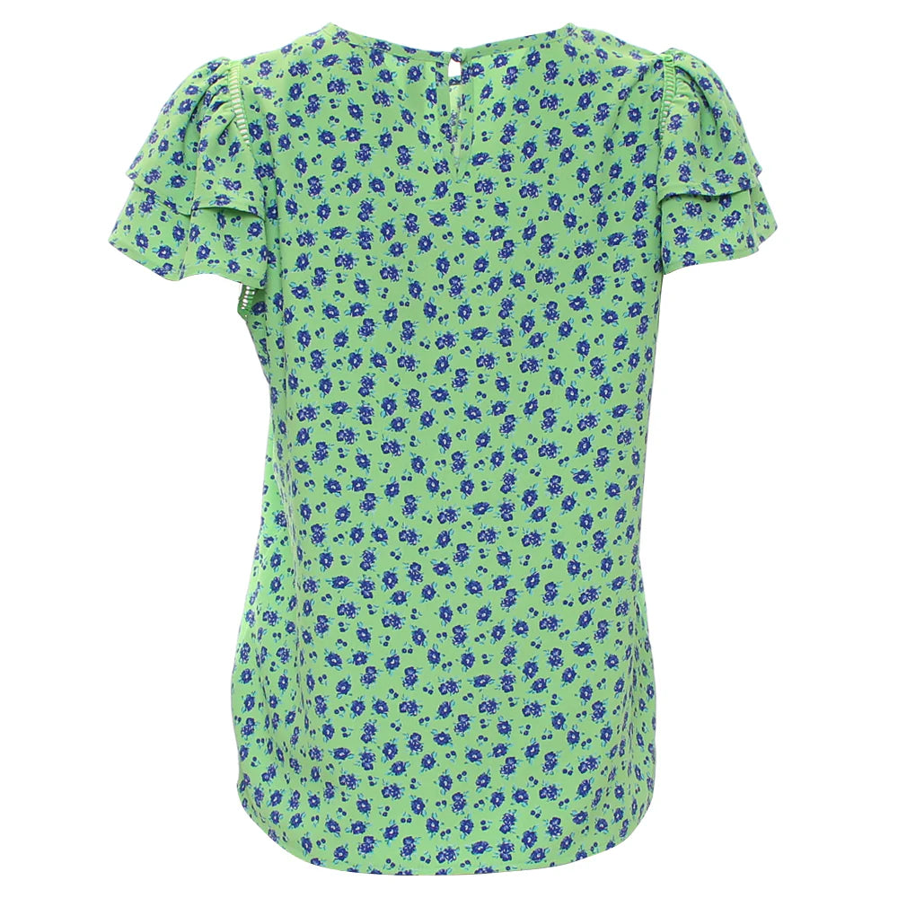 Elna Top Green Floral