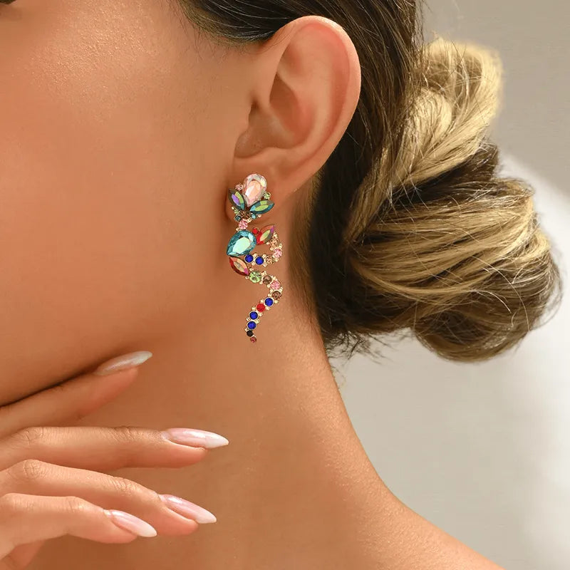 Coloured Lizard Earring