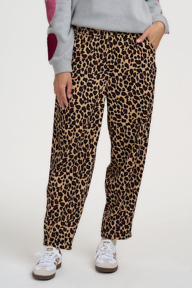 Vonnie Cord Leopard Trousers