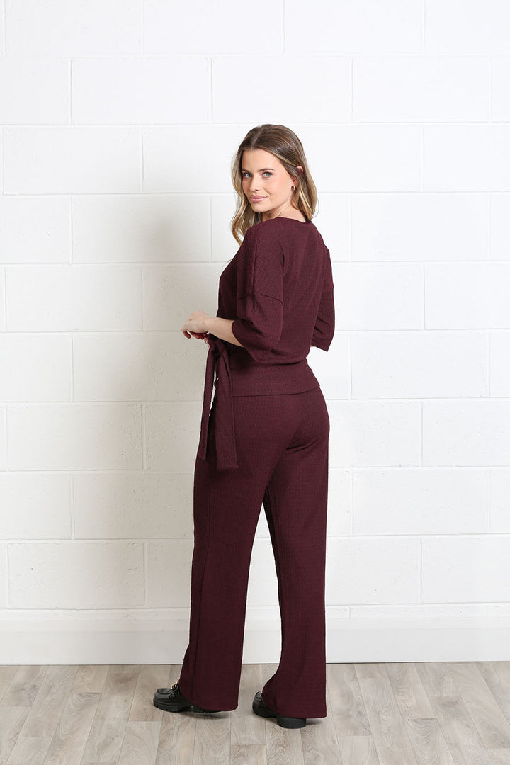 Freya Textured Co Ord Chocolate plum