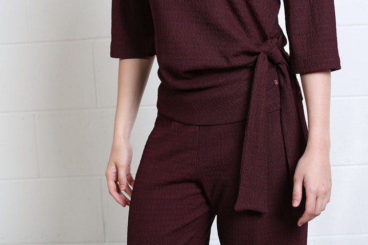 Freya Textured Co Ord Chocolate plum
