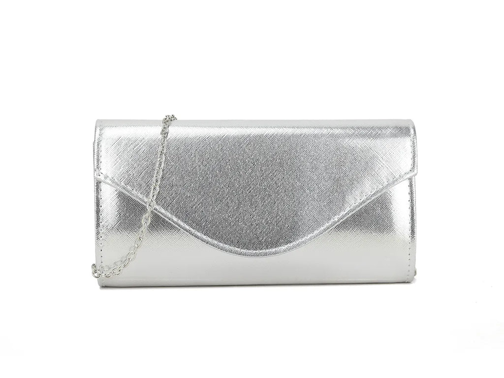 Buy silver clutch sales bag