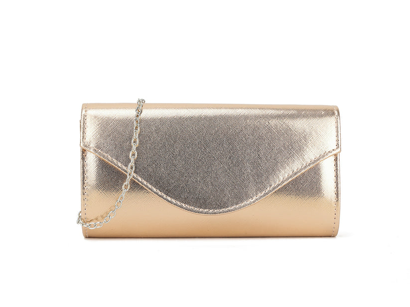 Champagne Sheen Clutch Bag