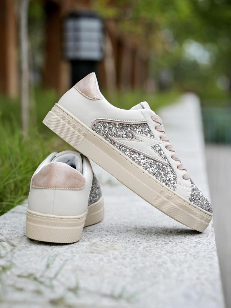 CARA PINK AND GOLD GLITTER TRAINER