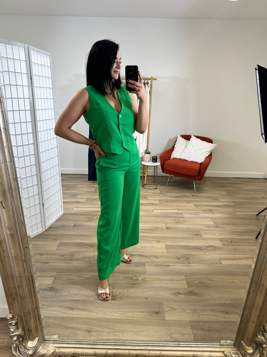 KELLY GREEN TROUSERS