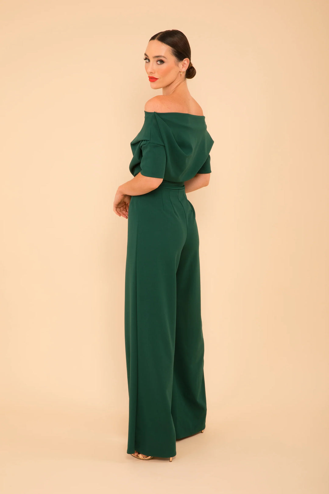 LIMA FOREST GREEN CREPE JUMPSUIT