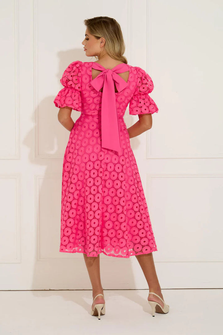 Callie Pink Lace Dress
