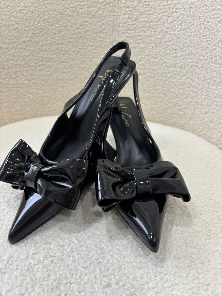 Black Bow Heels