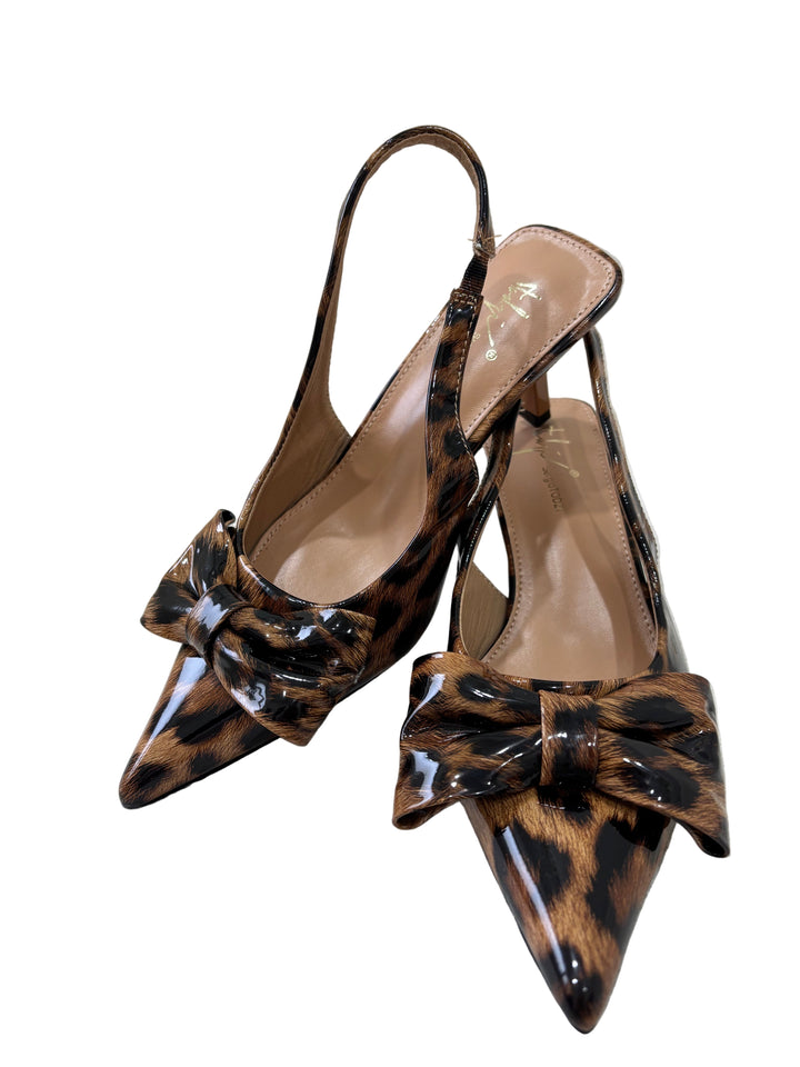 Leopard Bow Heels