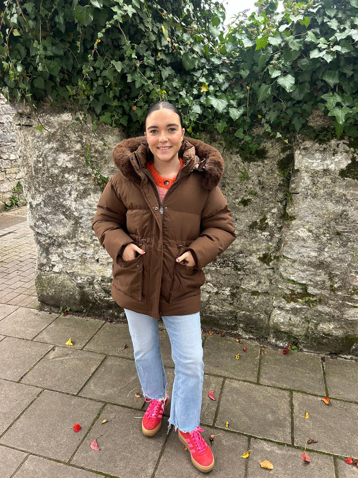 CHOCOLATE BROWN PARKA JACKET