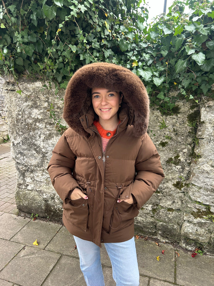 CHOCOLATE BROWN PARKA JACKET