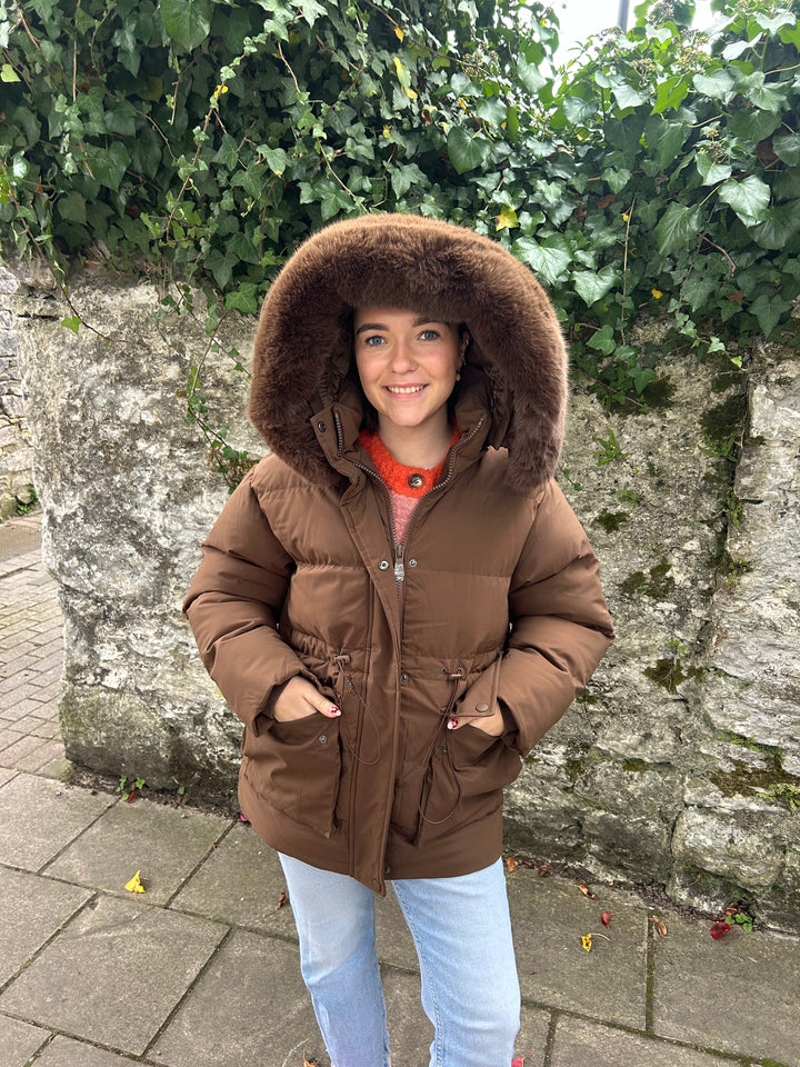 CHOCOLATE BROWN PARKA JACKET