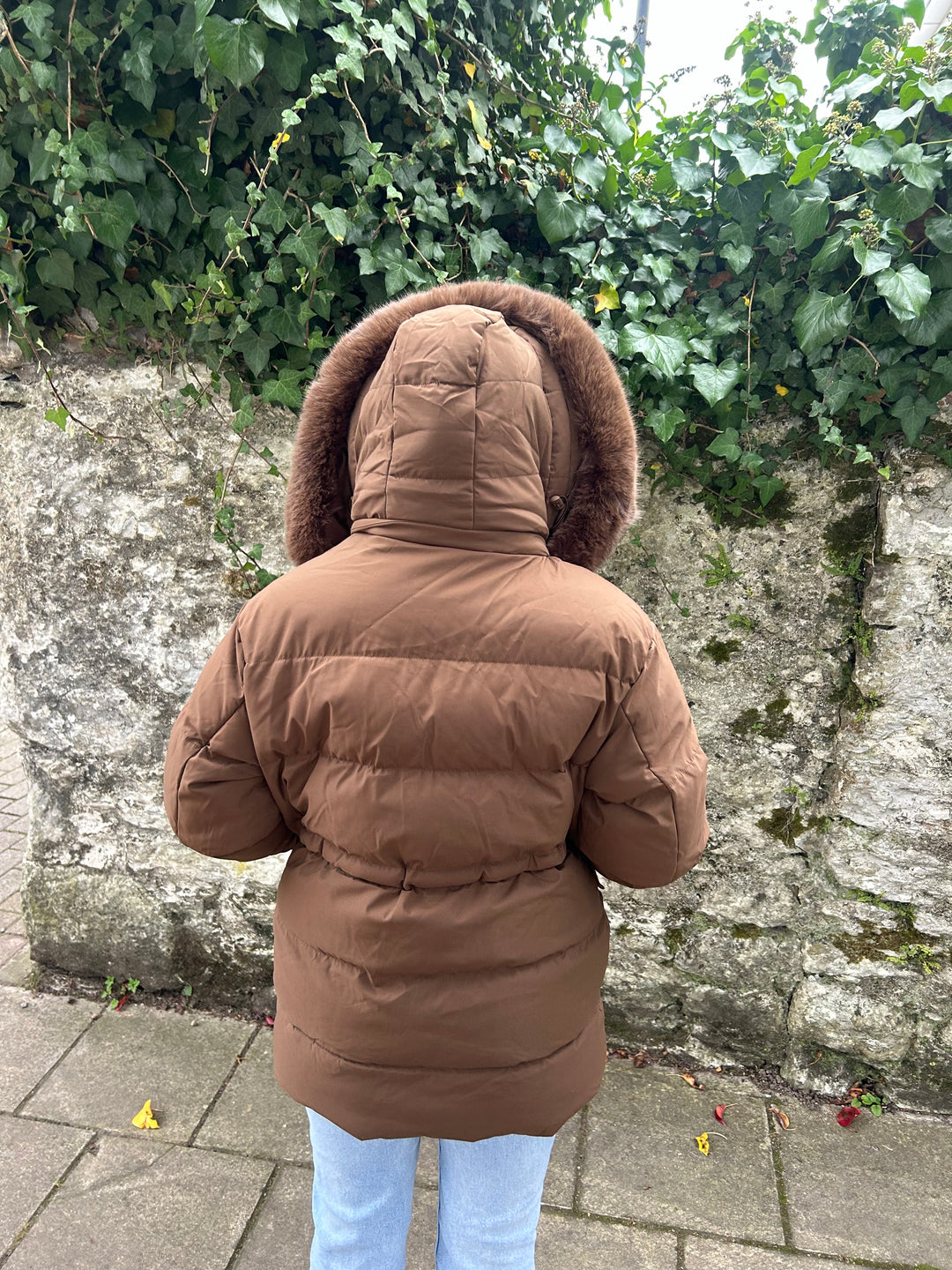 CHOCOLATE BROWN PARKA JACKET