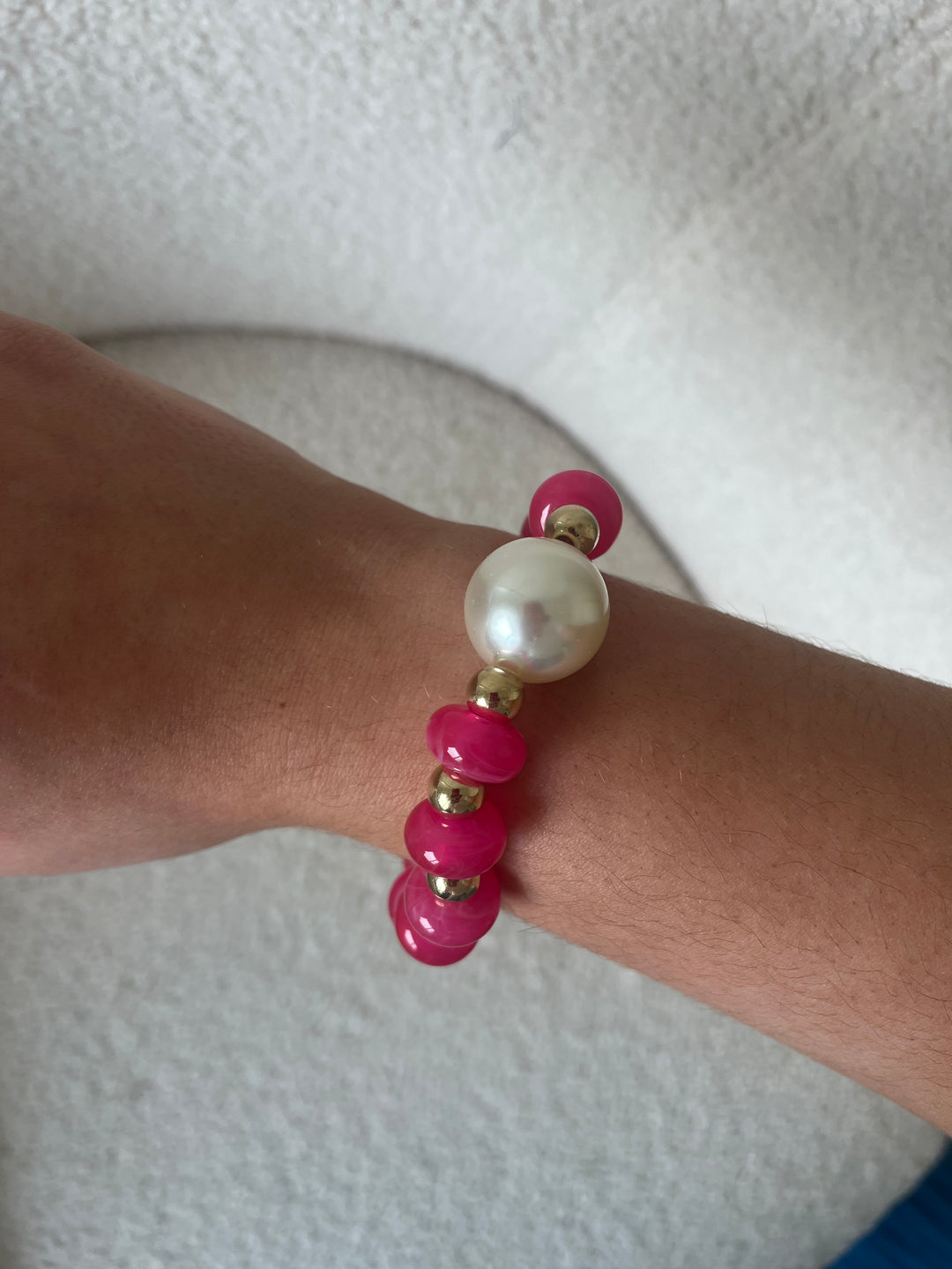 Rose &amp; Pearl Beaded Bracelet