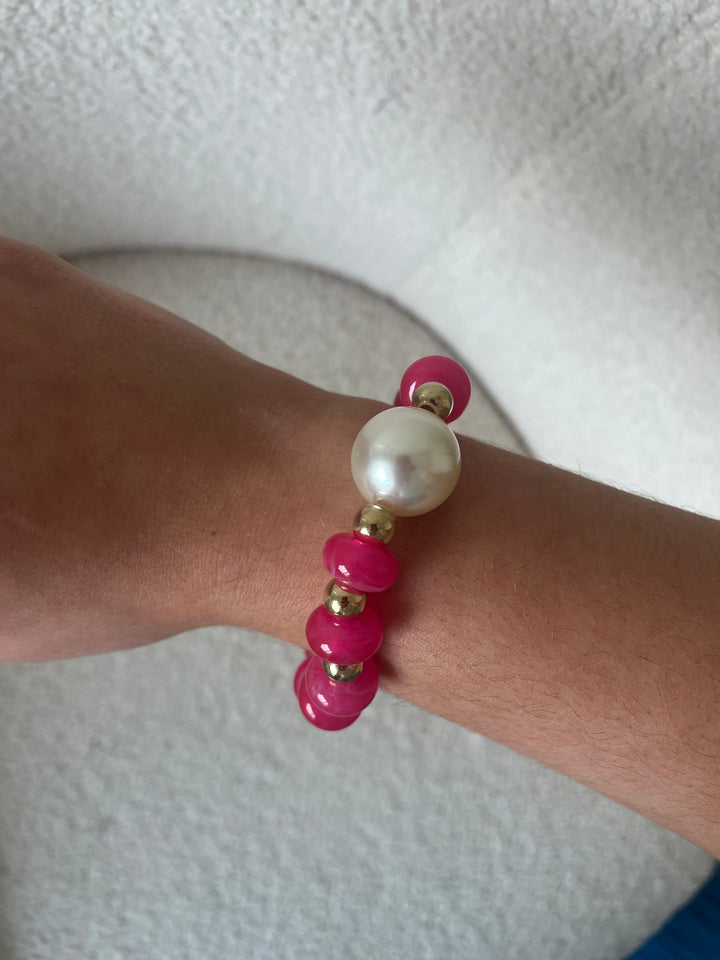 Rose &amp; Pearl Beaded Bracelet