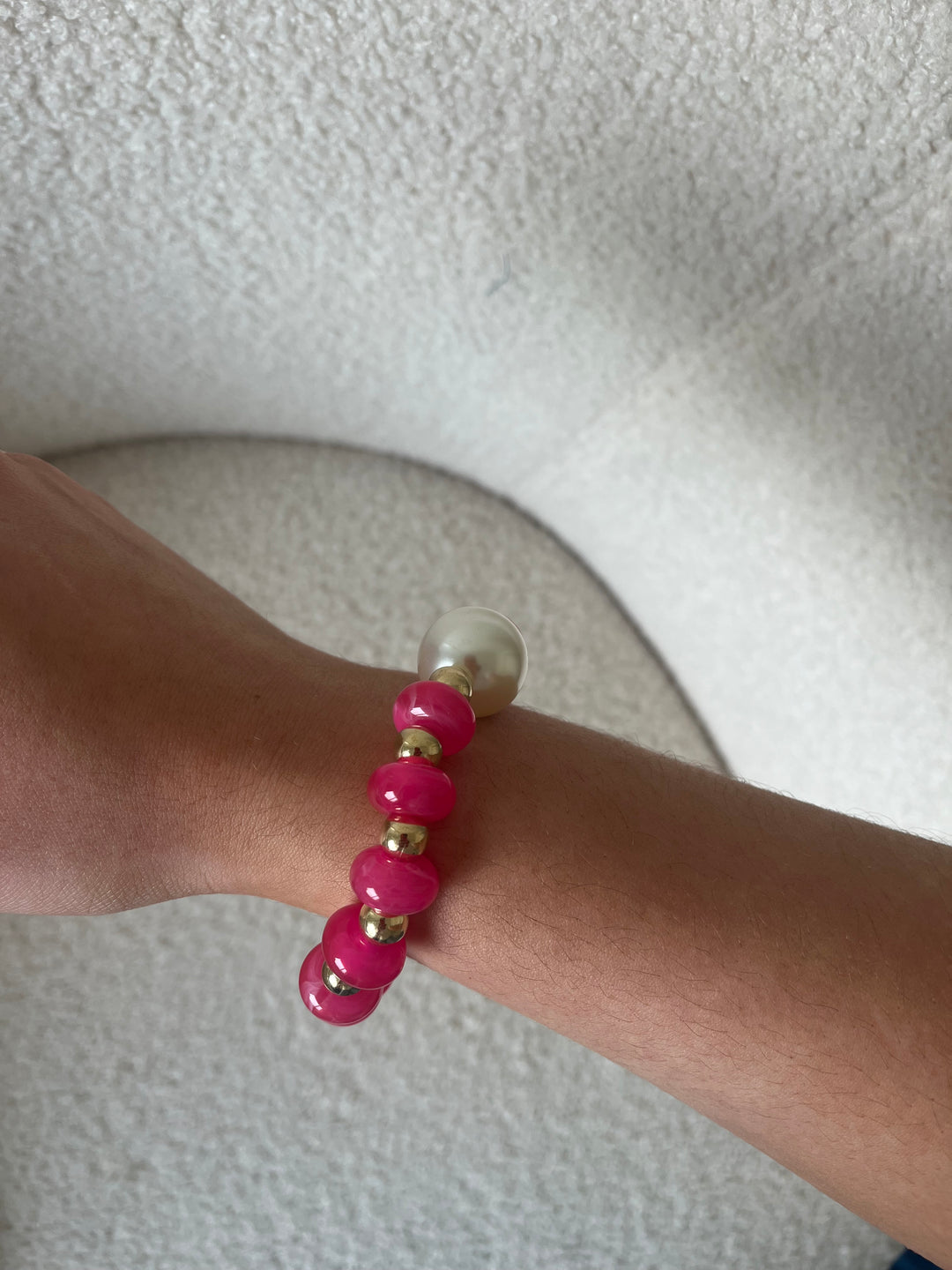Rose &amp; Pearl Beaded Bracelet