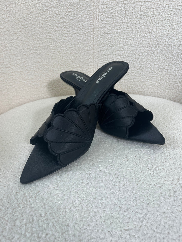 Black Open Toe Heel