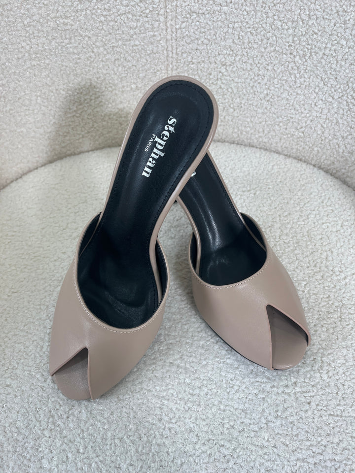 Nude Open Toe Heel