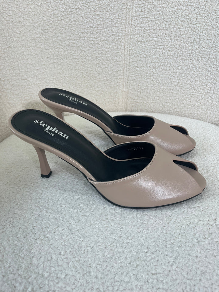 Nude Open Toe Heel