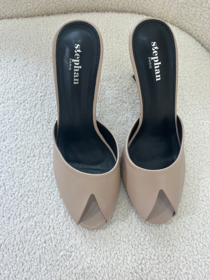 Nude Open Toe Heel