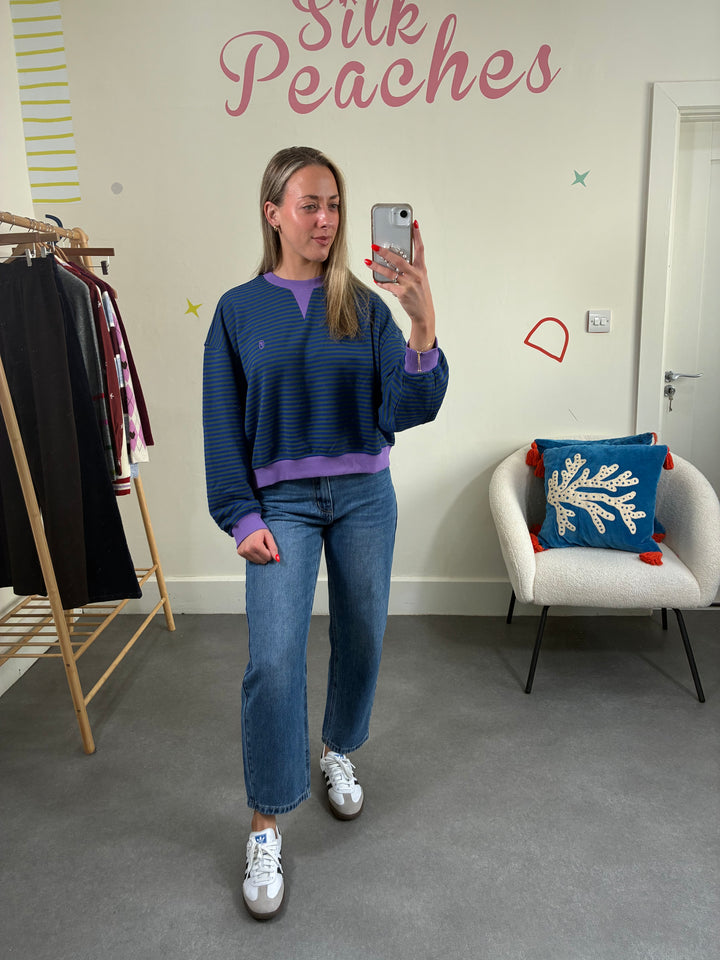 Bleu Purple Hem Jumper