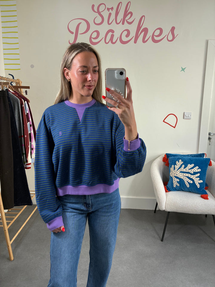 Bleu Purple Hem Jumper