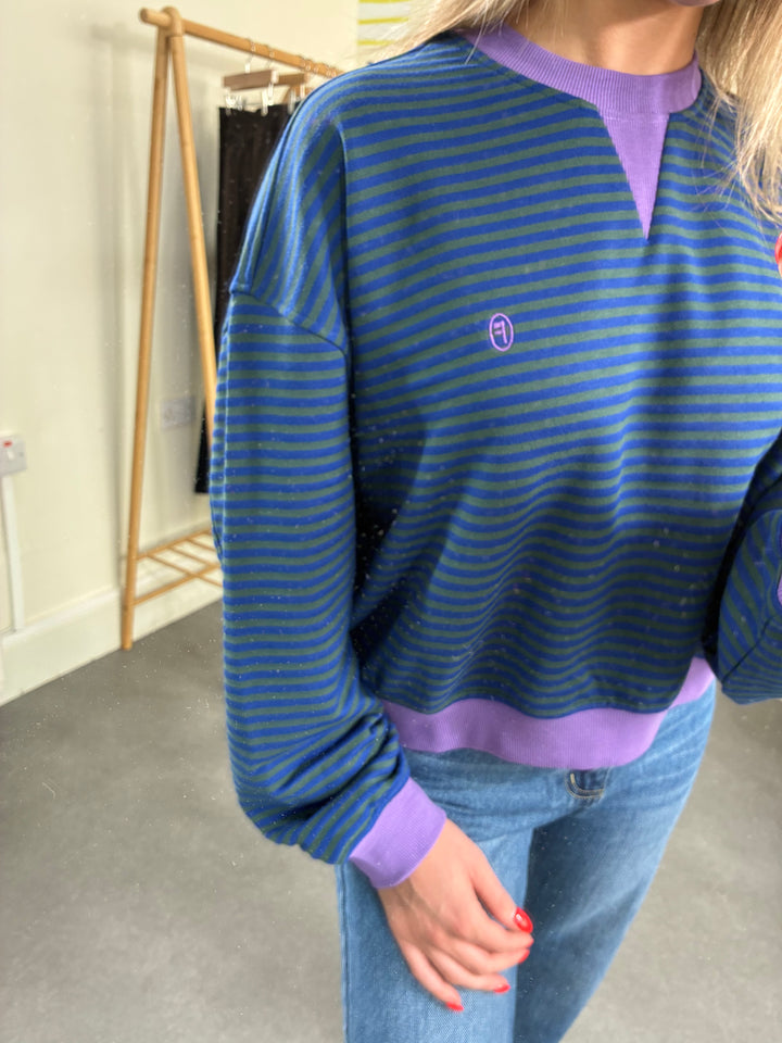 Bleu Purple Hem Jumper