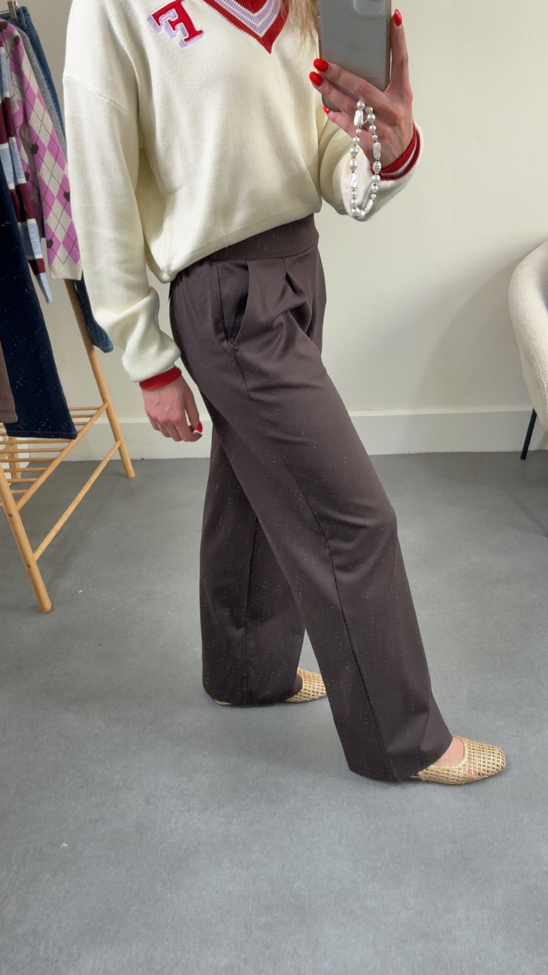 Kate Long Wide Brown Trousers