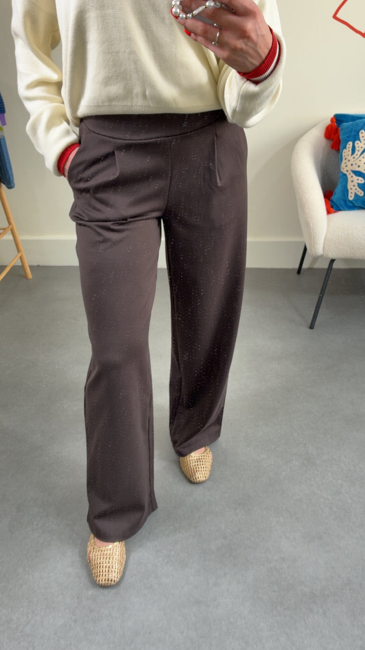 Kate Long Wide Brown Trousers