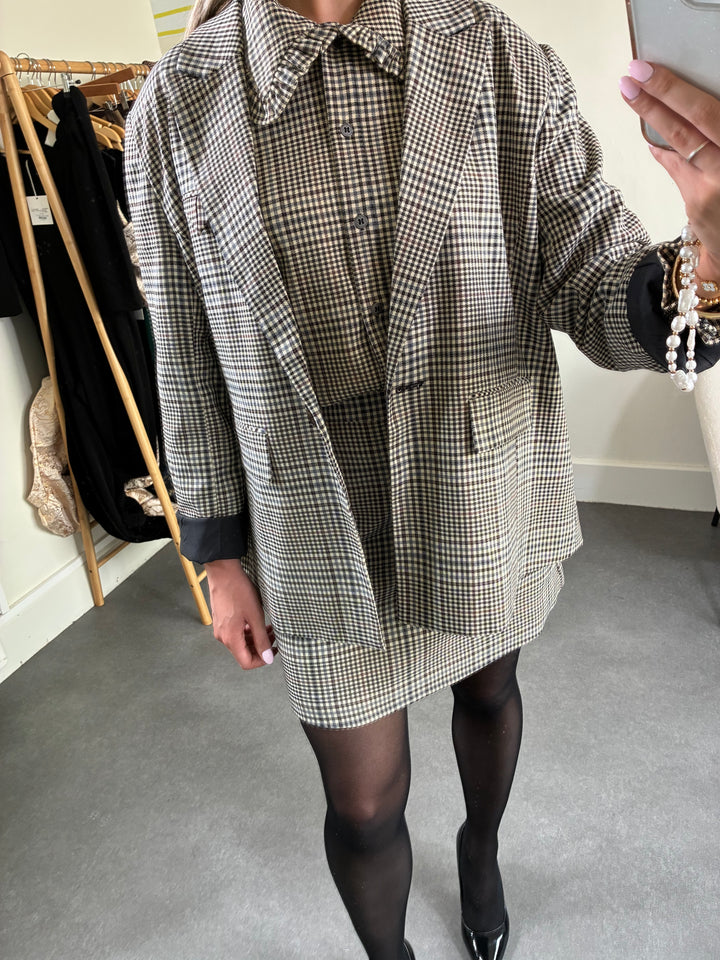 Birsen Checkered Blazer