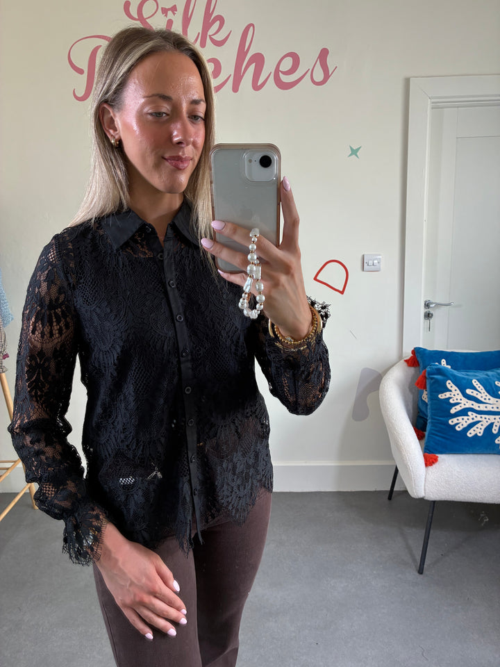 Black Lace Okram Shirt